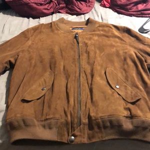 polo suede bomber